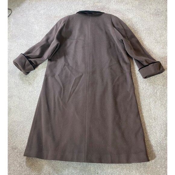 Vintage Forecaster of Boston Over Coat 100% Brown Wool 47" Long Size 16 - Picture 2 of 10